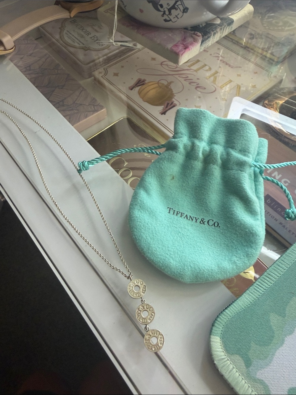 Tiffany & Co. Sterling Silver Three‑Disc Pendant Necklace with Aqua Pouch - Picture 6 of 6